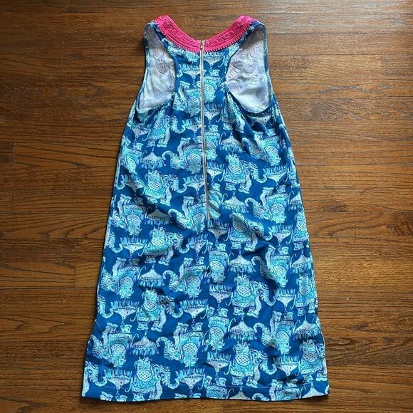 Lilly Pulitzer Caroltta Stretch Shift Dress Deep Indigo Joy Ride - Picture 6 of 7